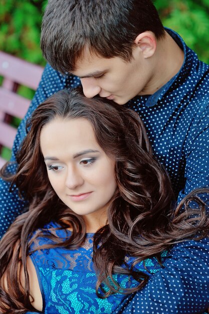 Young couple in love woman and man close up, valentine's day