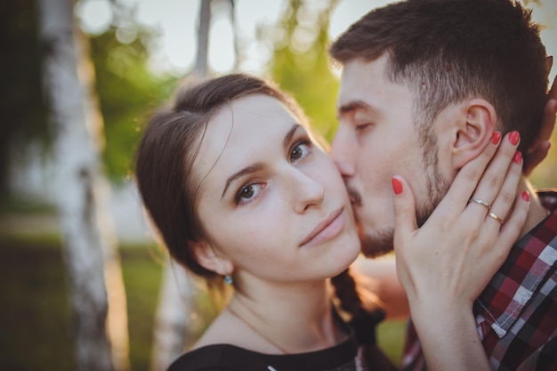 Photo young couple in love