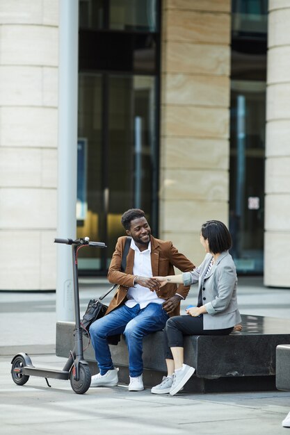 Young Couple Meeting in City