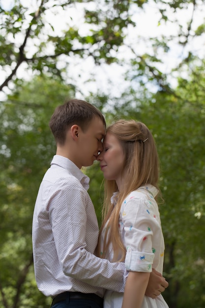 Young couple in mood of love