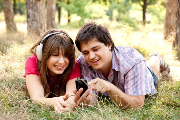 Young couple at outdoors