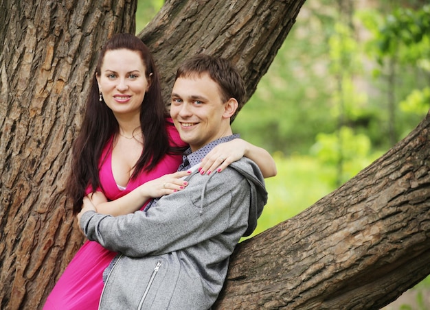 Young couple resting in the park