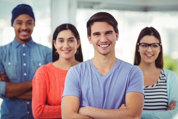 Young creative team smiling at camera