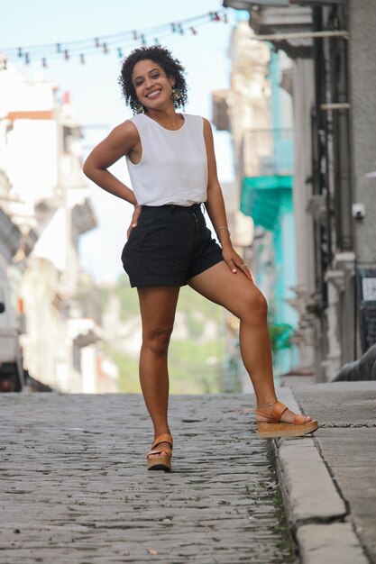 A young cuban woman in Havana city