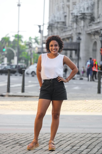 A young cuban woman in havana city