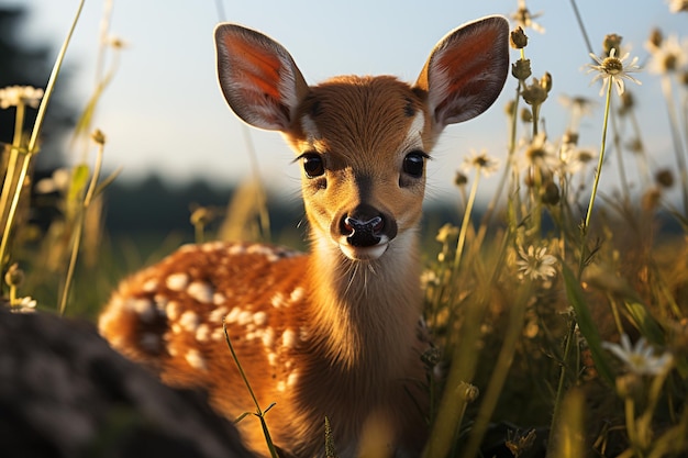 Young Deer39s Gaze Generative Ai