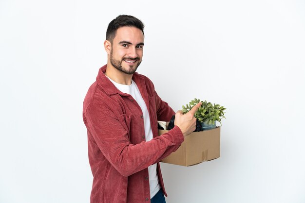 Young delivery over isolated background