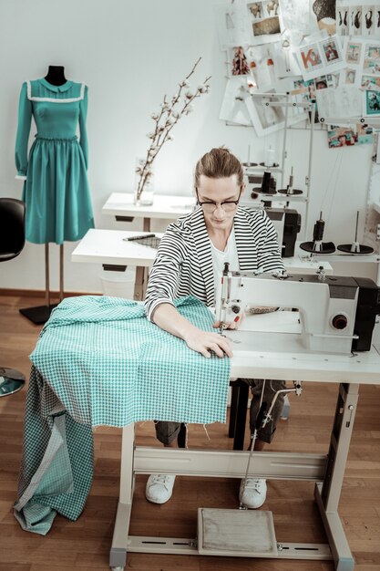 Young designer working in his studio