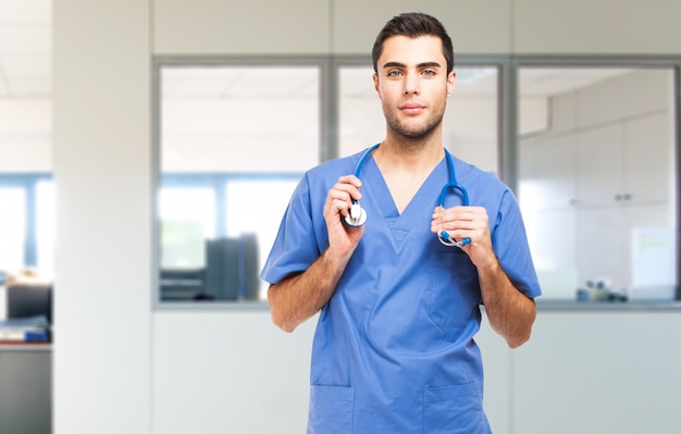 Young doctor at the hospital