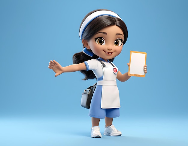 Young doctor or nurse holding and showing blank phone screen and showing thumb up Digital payment