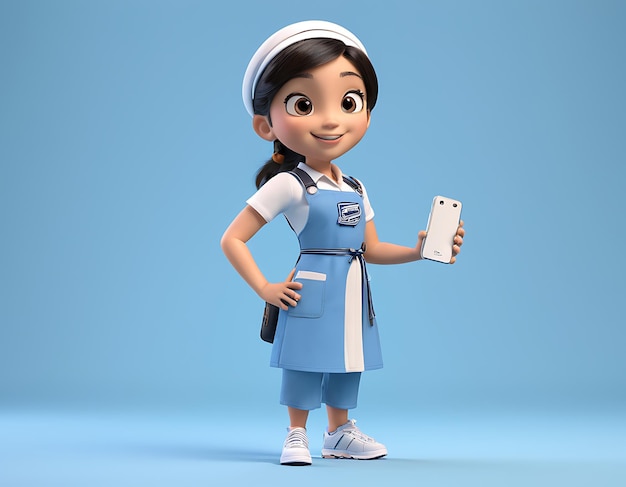 사진 젊은 의사 또는 간호사는 빈 전화 화면을 들고 엄지손가락을 보여주고 디지털 결제를 보여줍니다.