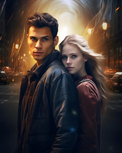 Young dystopian couple