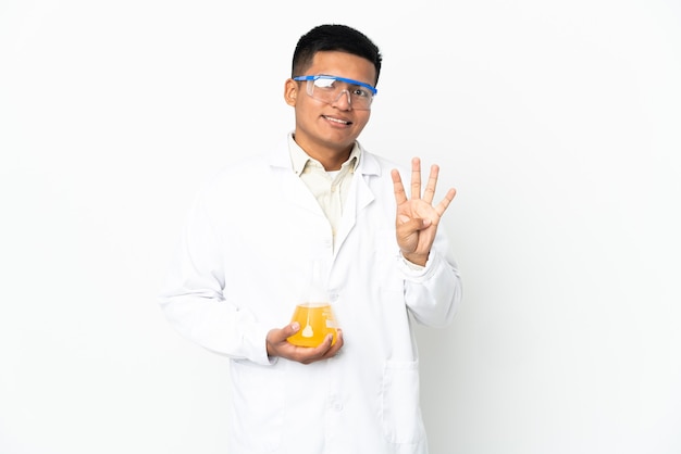 Молодой эквадорский ученый счастлив и считает четыре пальцами