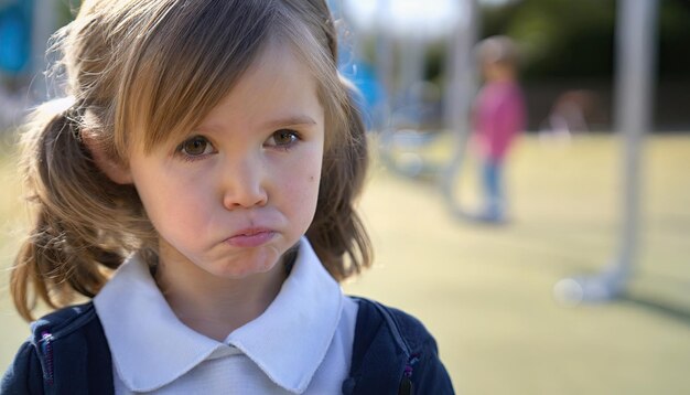 Young Emotions Playground Pout with Copyspace