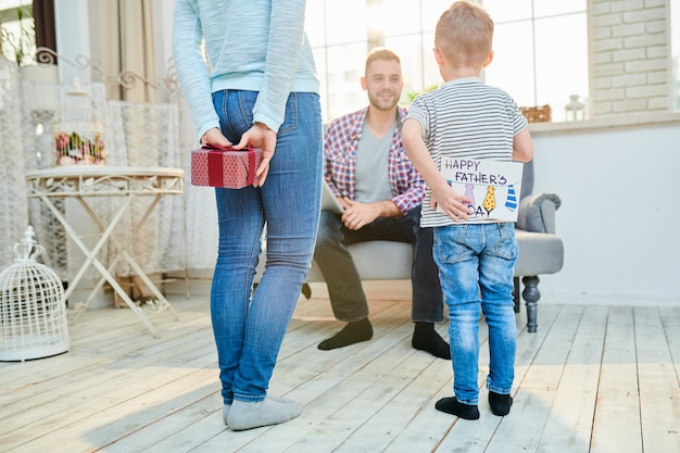 Young Family Celebrating Fathers Day