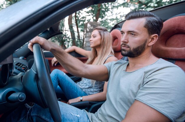 Young family travelling in summer season