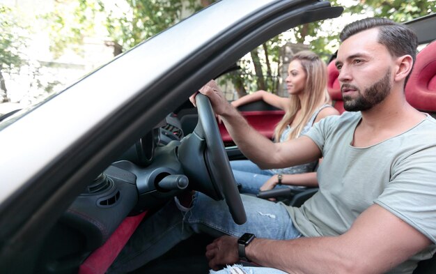 Young family travelling in summer season