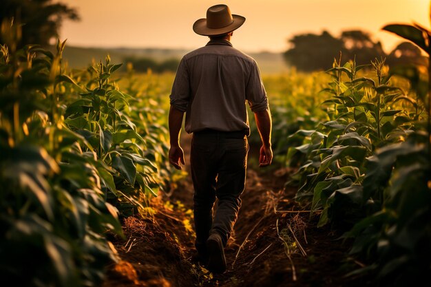 young farmer in the field