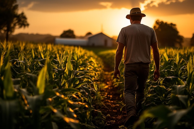 young farmer in the field