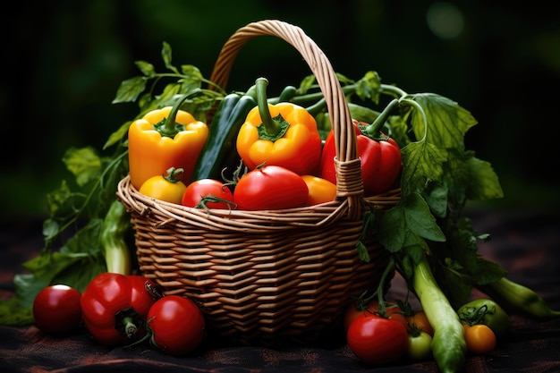 Young Farmer Holding Fresh Vegetables In Basket