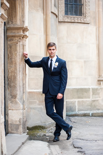 Young fashion beautiful groom man