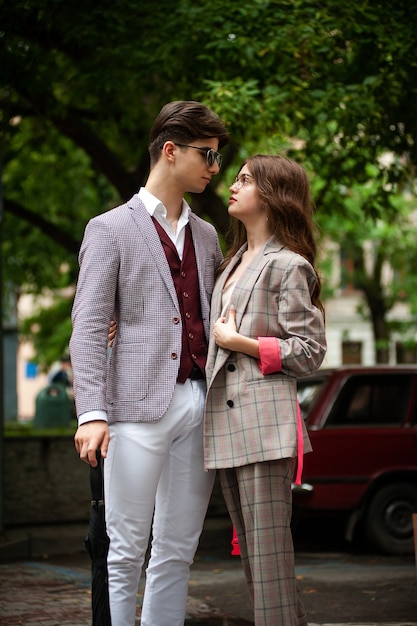 Young fashion couple