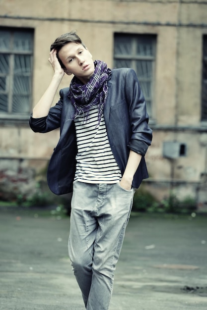 Young fashion man in casual wear