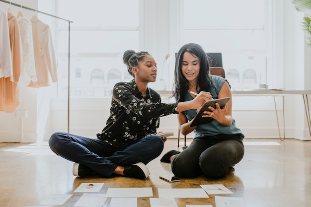 Young female designers in a boutique