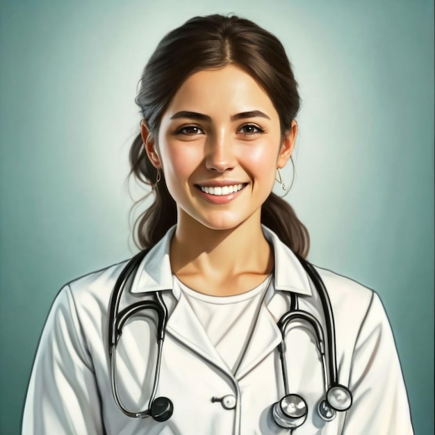 若い女性医師の画像