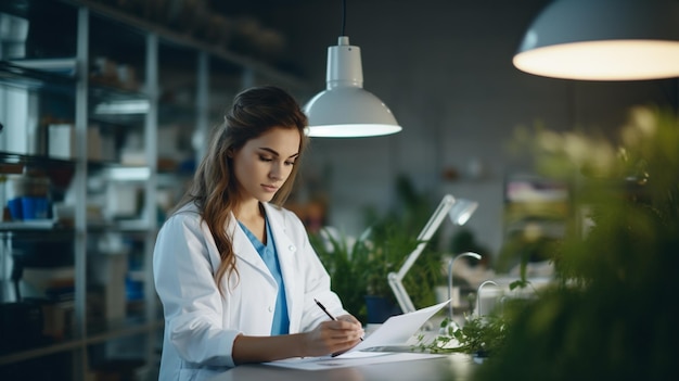 young female doctor using digital tablet in hospital healthcare and medicine concept