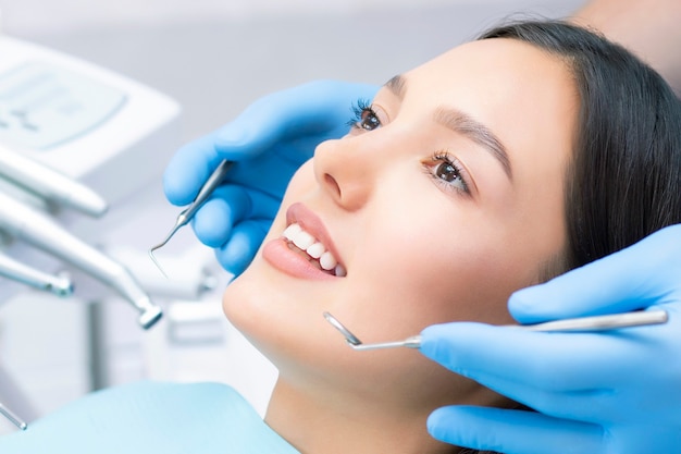 Young female patient at dentist clinic