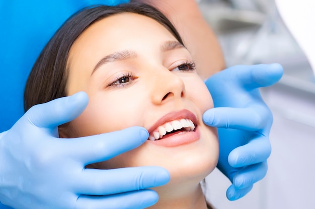 Young female patient at dentist clinic