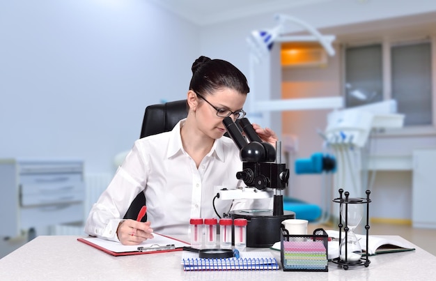 Young female scientist