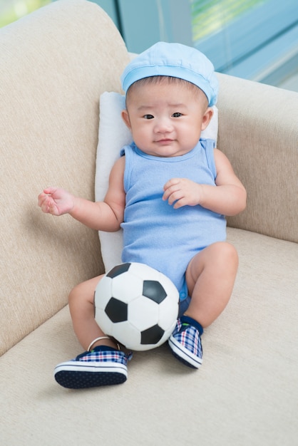 Young football player