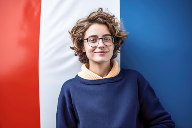 파리 에 있는 젊은 프랑스 학생 이 국제 언어 과정 에 행복 하게 참여 하고 있다