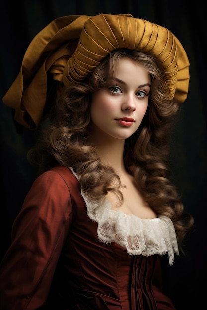 Young French woman of the 18th century