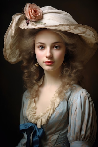 Young French woman of the 18th century