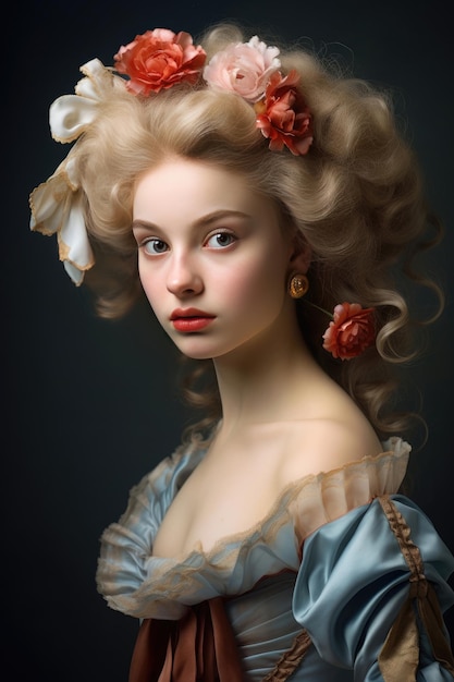 Young French woman of the 18th century