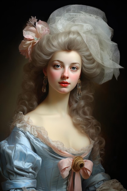 Young French woman of the 18th century