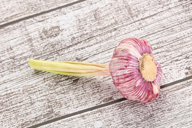 Young fresh garlic for cooking