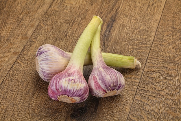 Young garlic heap