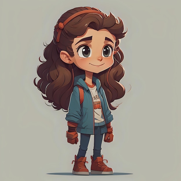 young girl cartoon character