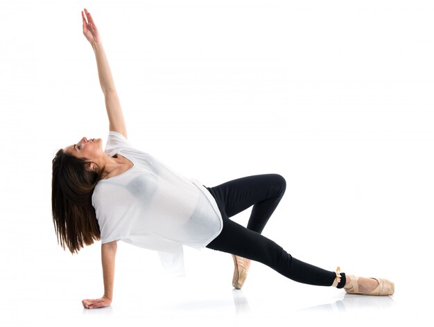 Young girl doing yoga