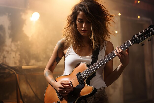 Young girl and Guitar