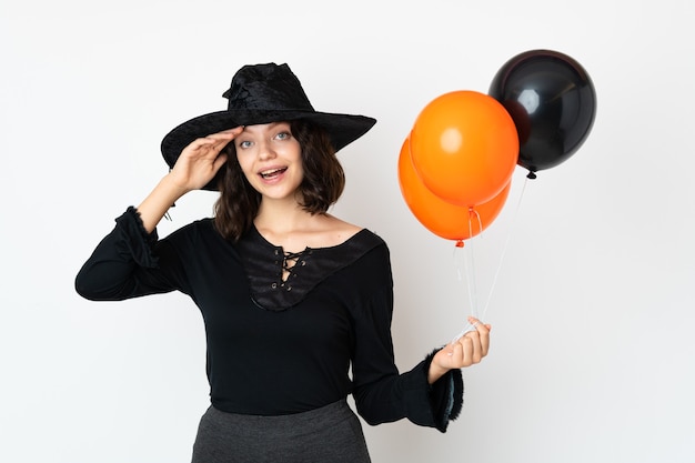 Young girl in halloween costume