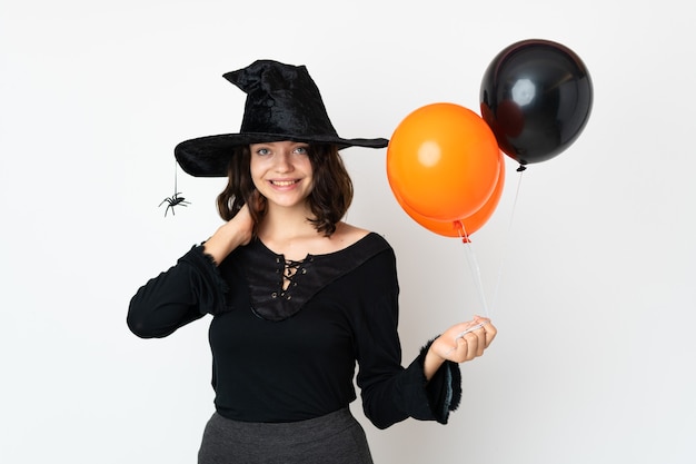 Young girl in halloween costume