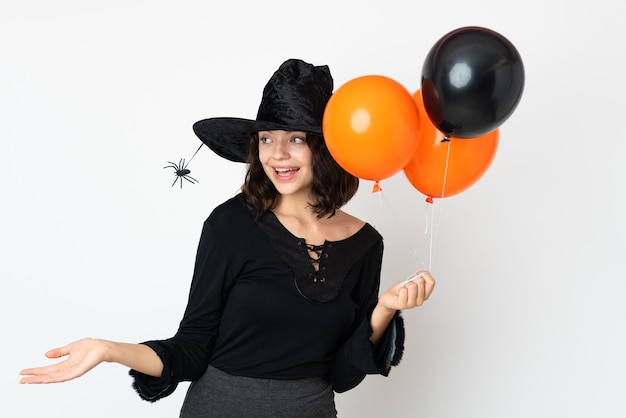 Young girl in halloween costume