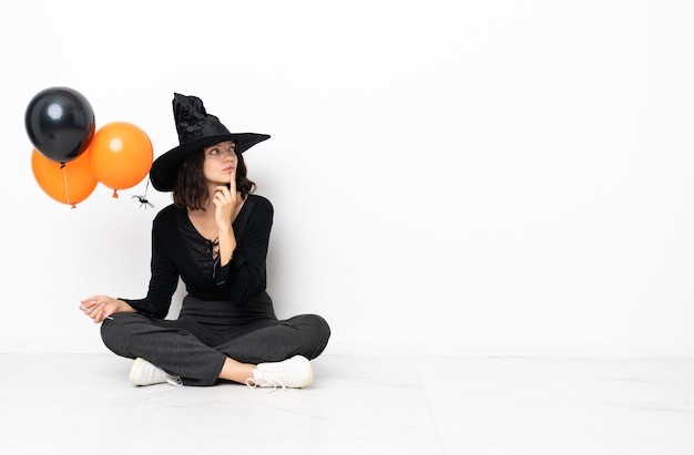 Young girl in halloween costume 