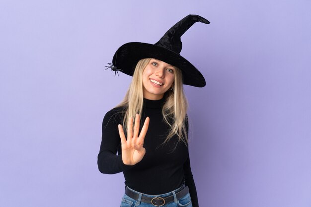 Young girl in halloween costume 