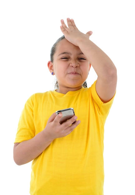 Young Girl Having a Bad News Message